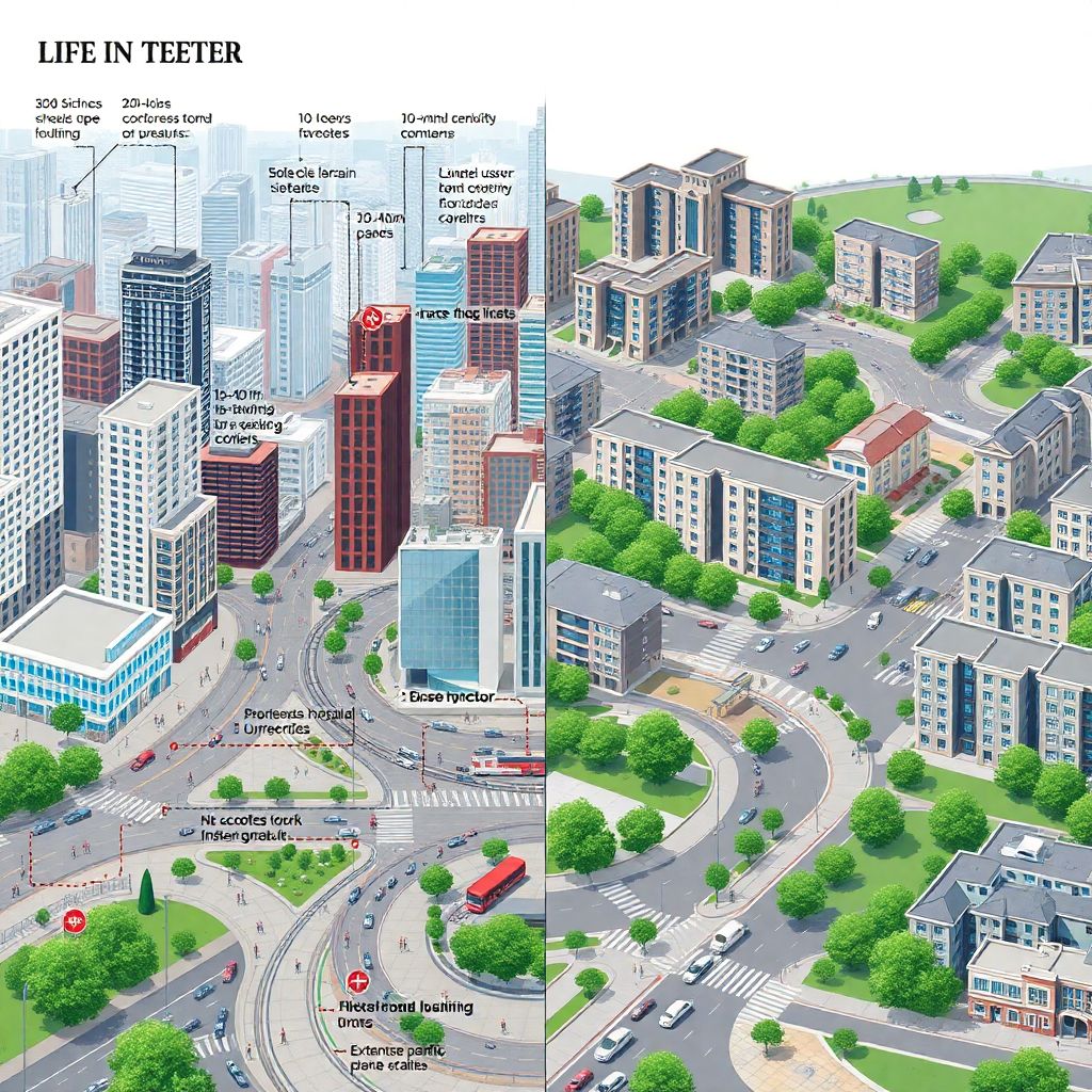 Городской центр против окраин: преимущества жизни и риски для жителей