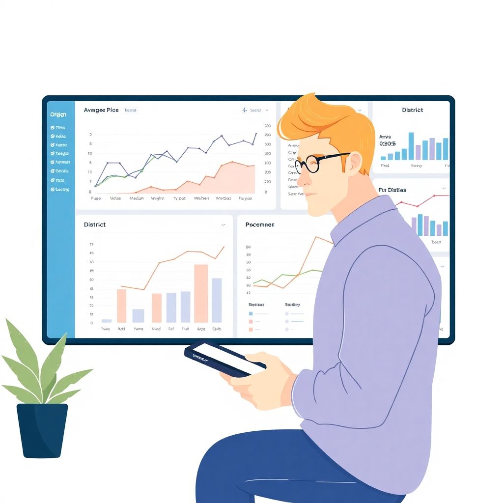 Как читать графики цен за квадратный метр по районам города