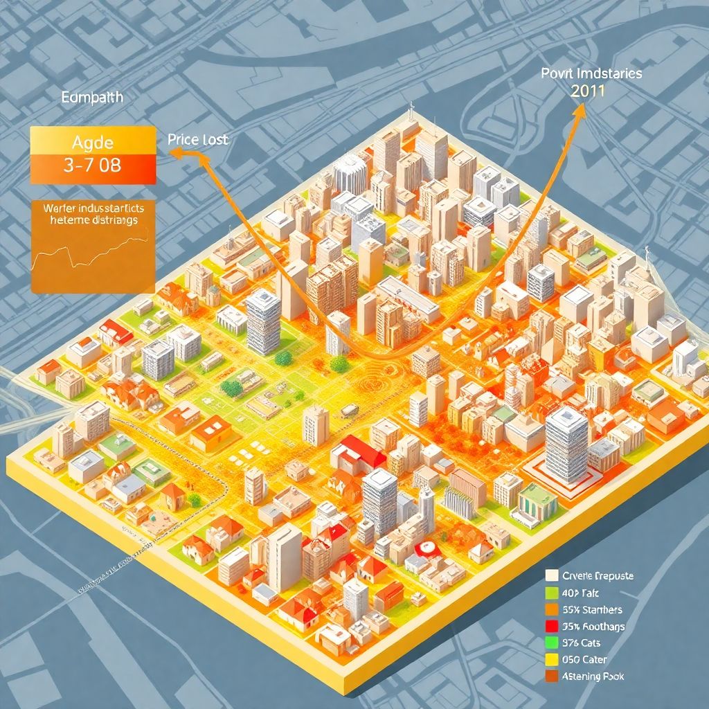 Цена за квадратный метр в городе в этом квартале: карта трендов рынка