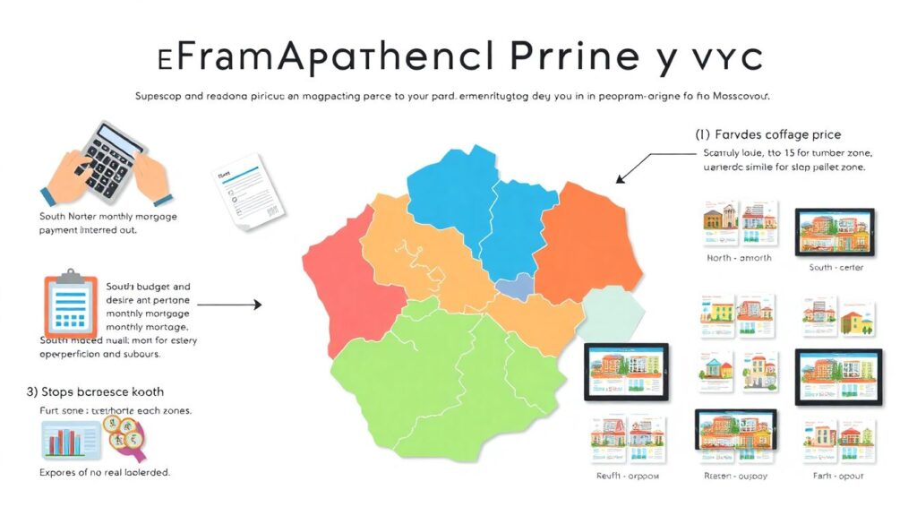 Группы районов по динамике цен: юг, север, центр и пригороды - иллюстрация